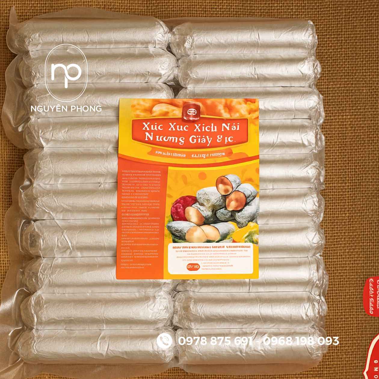 Mẫu tem dán xúc xích